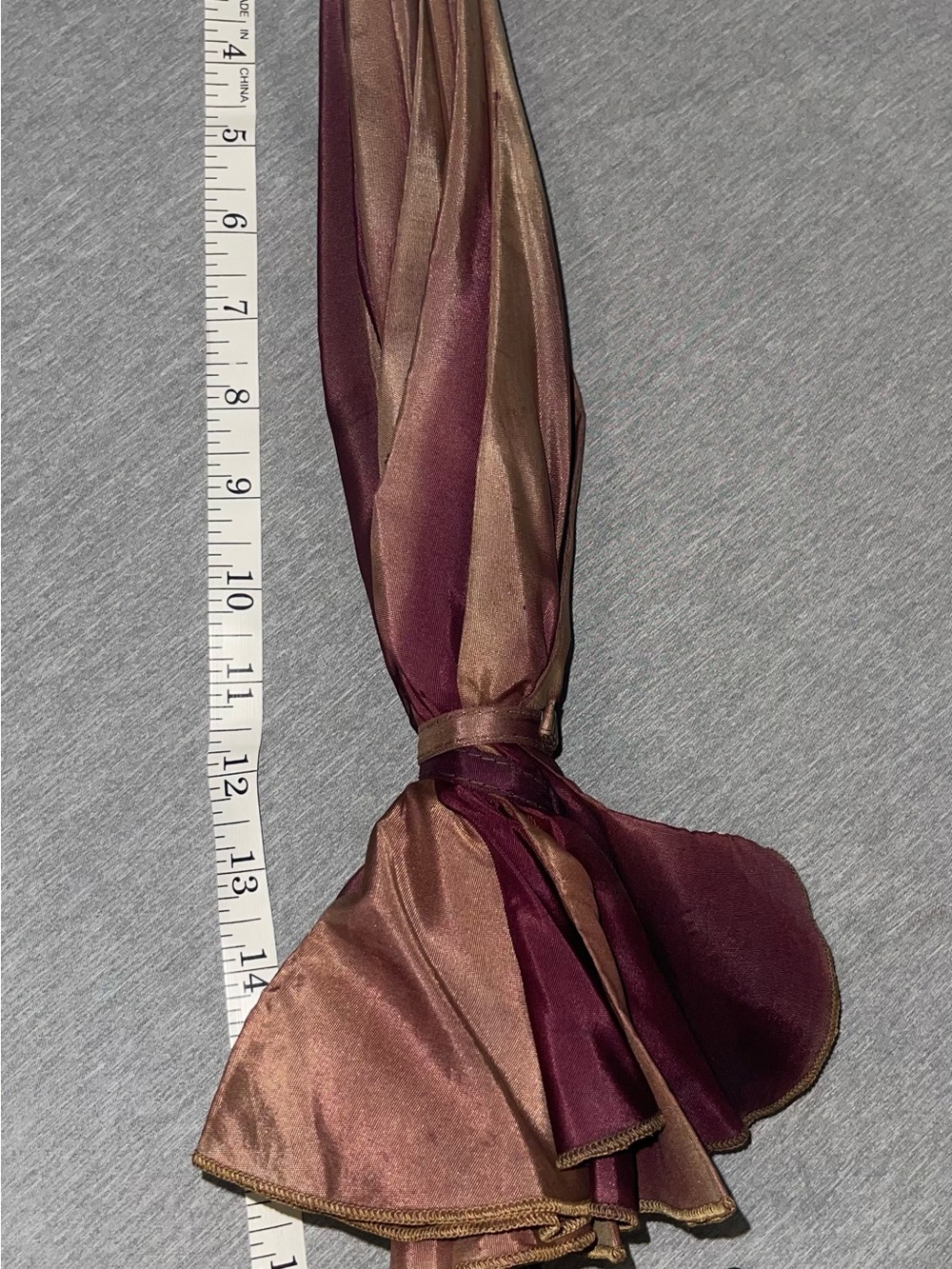 Vintage Child's Mourning Umbrella 100% Acetate Curved Handle Burgundy Working
